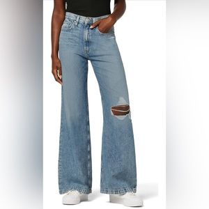 Hudson Jodie High Rise Loose Wide leg Jean - size 29 - Thunder Destructed